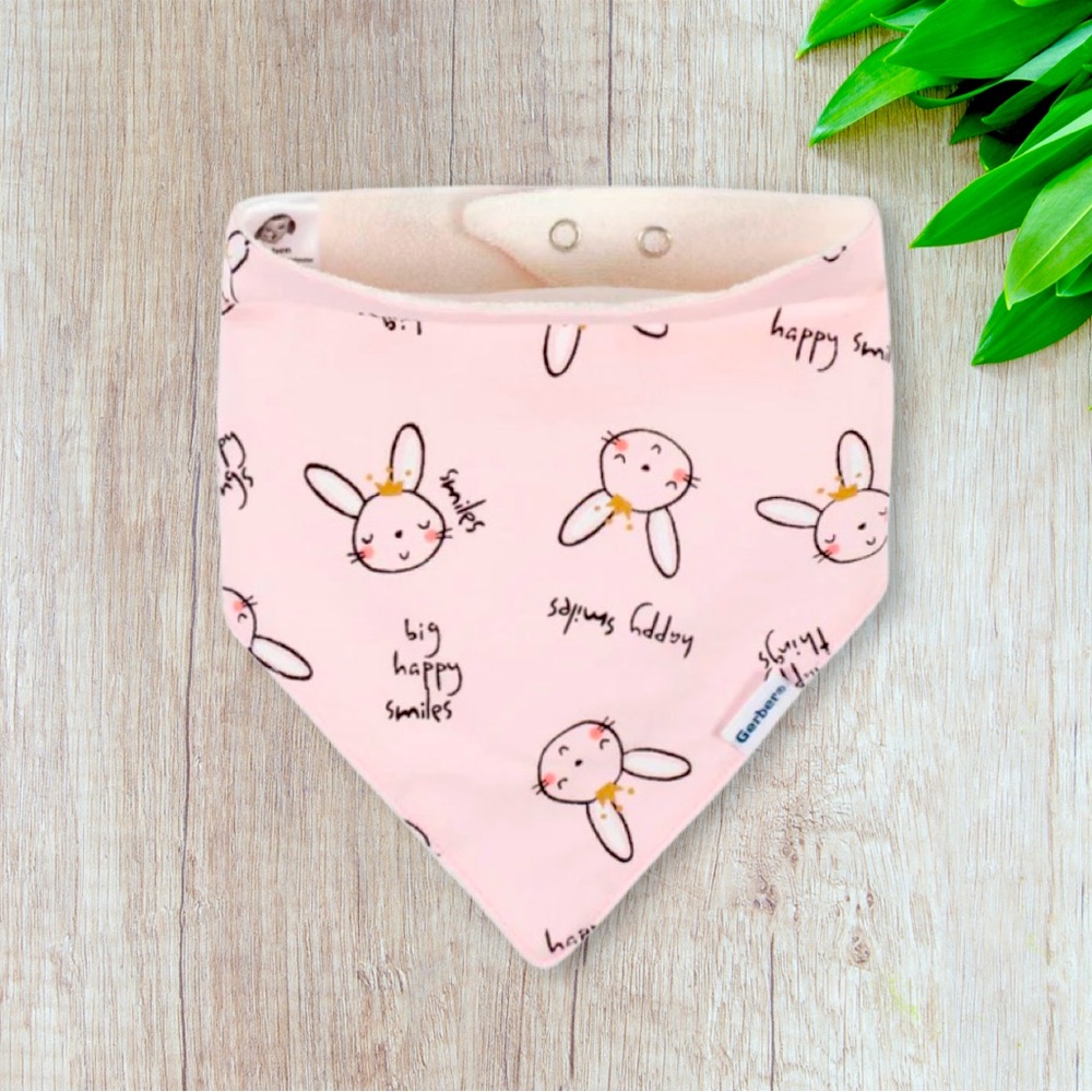 NWT Gerber baby bunny bandana bib